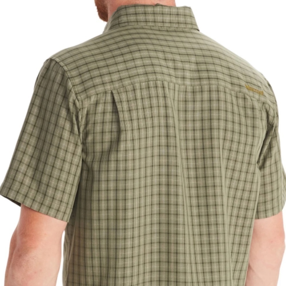Vintage Vincent d’Amérique Short sleeve plaid shirt Olive Green Men Size XL